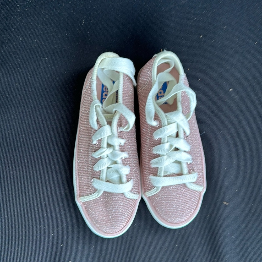 KEDS KIDS PINK GLITTER KICKSTART SNEAKERS